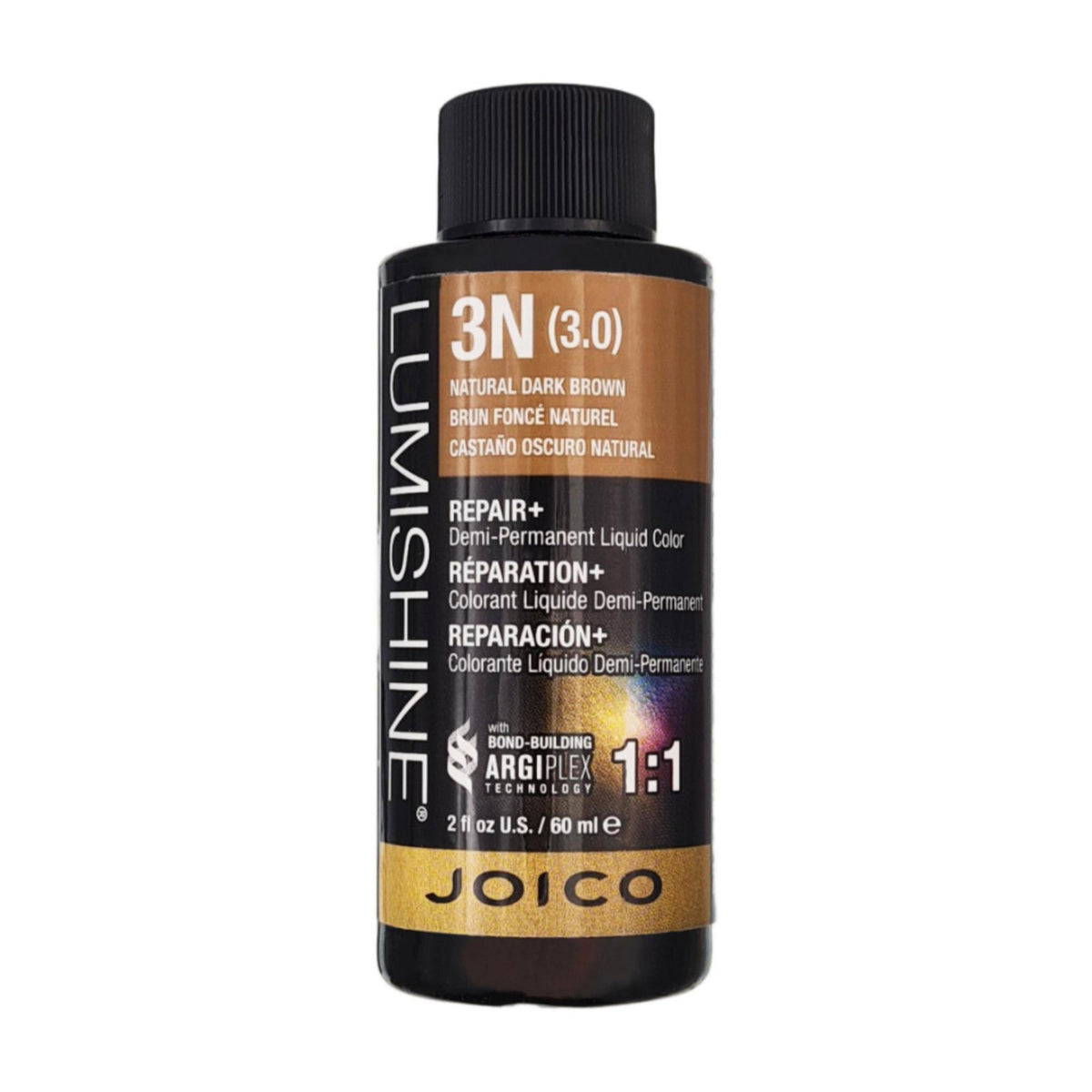 Joico, LumiShine, Demi-Permanent Hair Dye, 3N Dark Brown, 60 ml