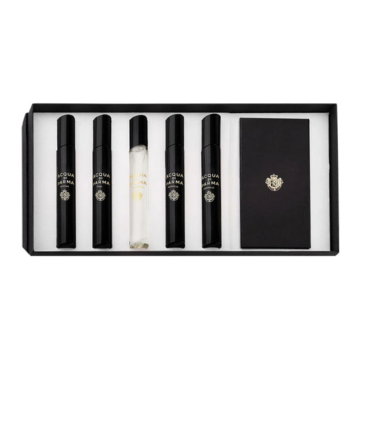 Set Acqua di Parma: Signatures Of The Sun - Leather, Eau De Parfum, For Men, 7 ml + Signatures Of The Sun - Oud, Eau De Parfum, For Men, 7 ml + Signatures Of The Sun - Osmanthus, Eau De Parfum, For Men, 7 ml + Signatures Of The Sun - Quercia, Eau De…