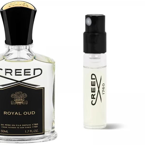 Upgrade your fragrance game with the luxurious Creed Royal Oud edp. Try it out with the official 2ml 0.06 fl. oz. perfume sample before making a commitment to the full-sized bottle. Elevate your senses with this amazing scent.