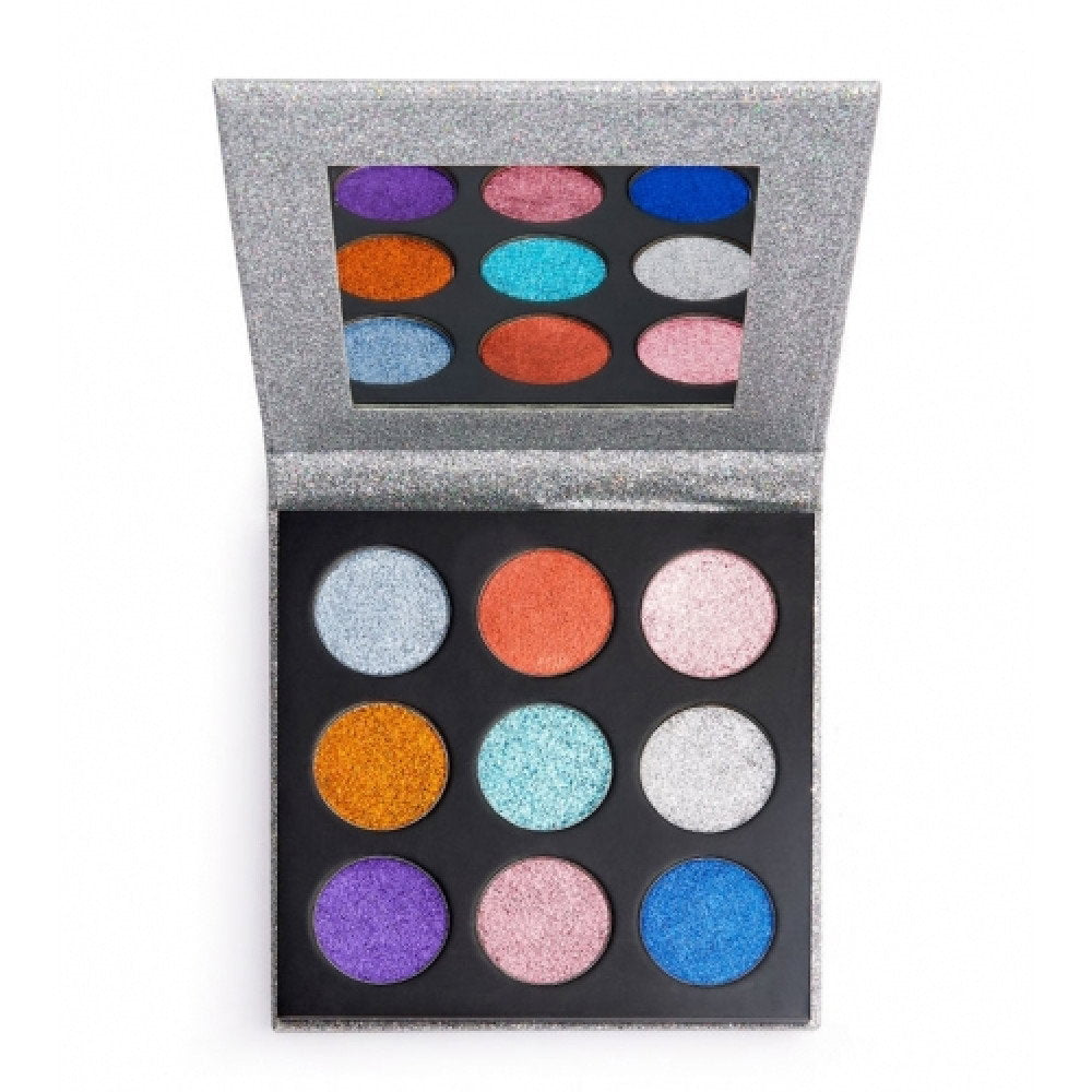 Makeup Revolution, Pressed Glitter, Face Palette, Illusion, 13.5 g
